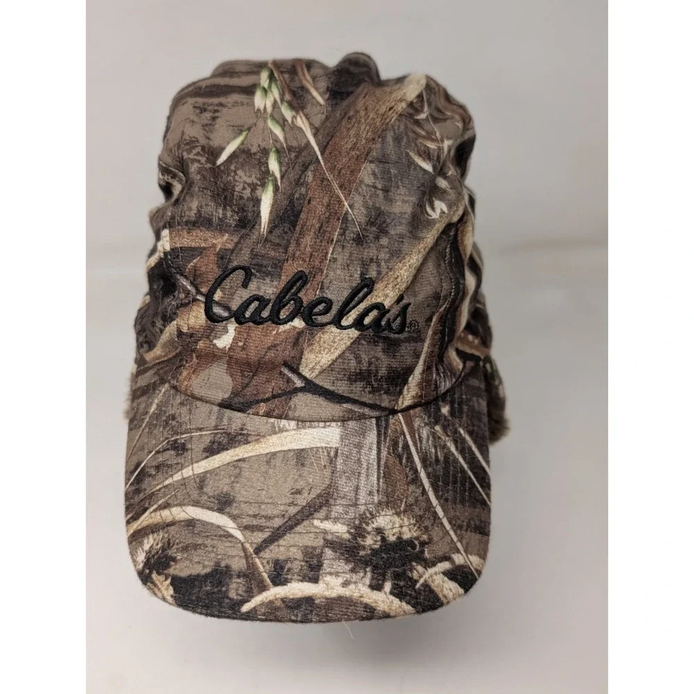 Cabela's Camo Hunting Hat Cap Ear Flap Fur Warm 40g Thinsulate‎ Camouflage Small